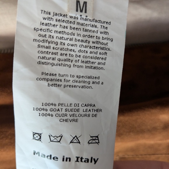 Cognac suede leather jacket Grand Frank "Marloes" M - Picture 7 of 8